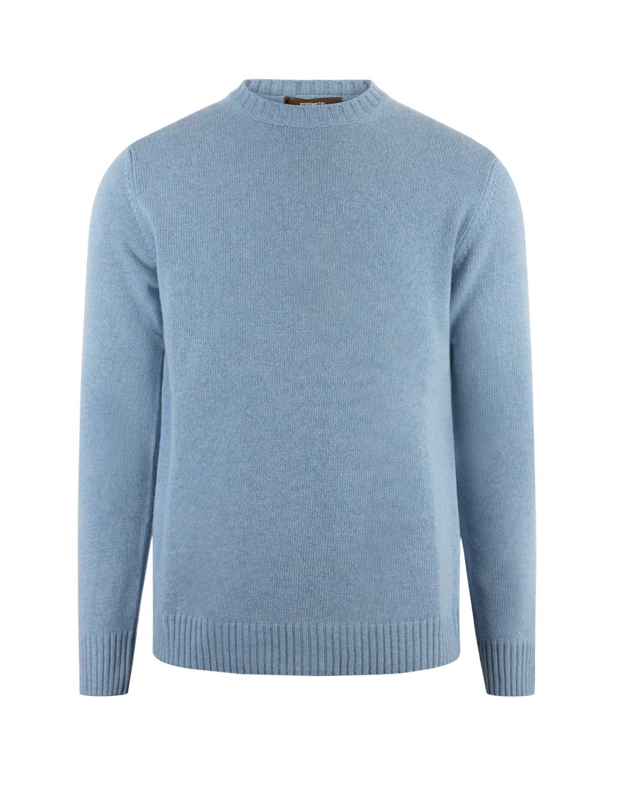 Tröja Rundhals Ull/Cashmere Ljusblå XXL