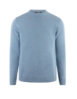 Tröja Rundhals Ull/Cashmere Ljusblå