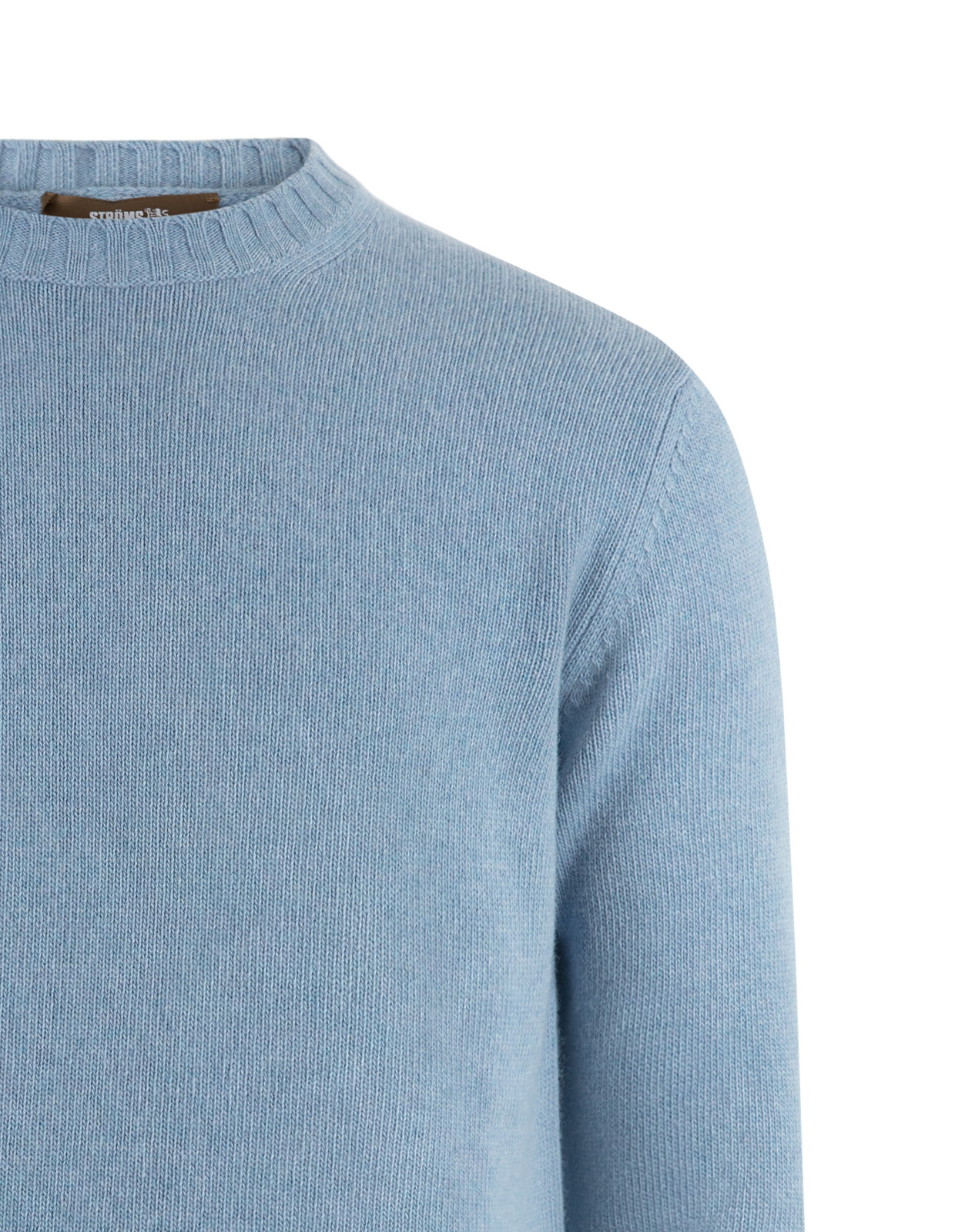 Tröja Rundhals Ull/Cashmere Ljusblå XXL