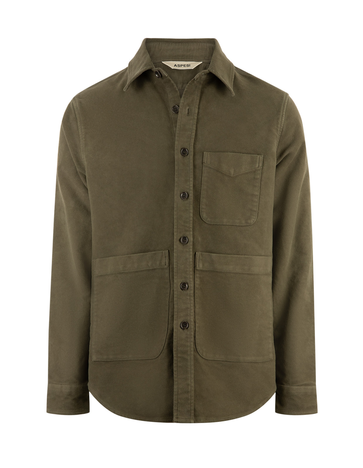 Overshirt Mollskinn Militärgrön