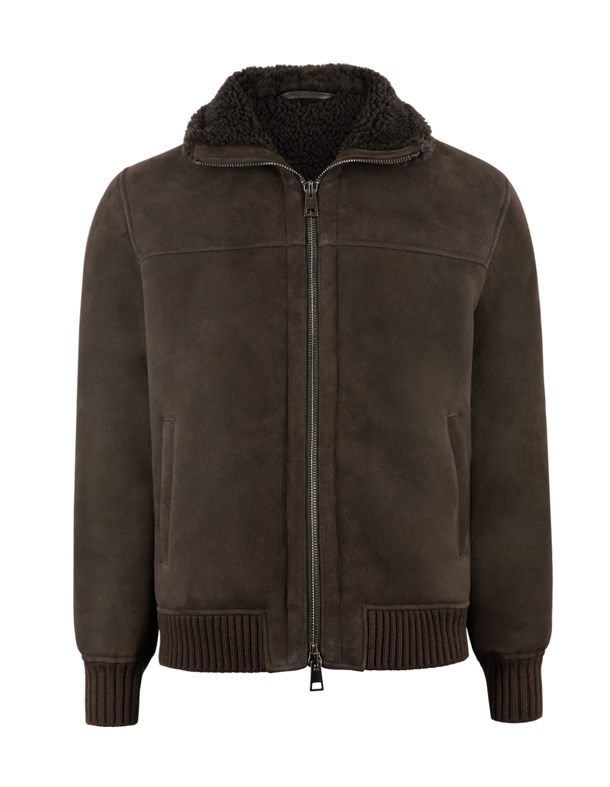 Blouson Shearling Jacka Mörkbrun