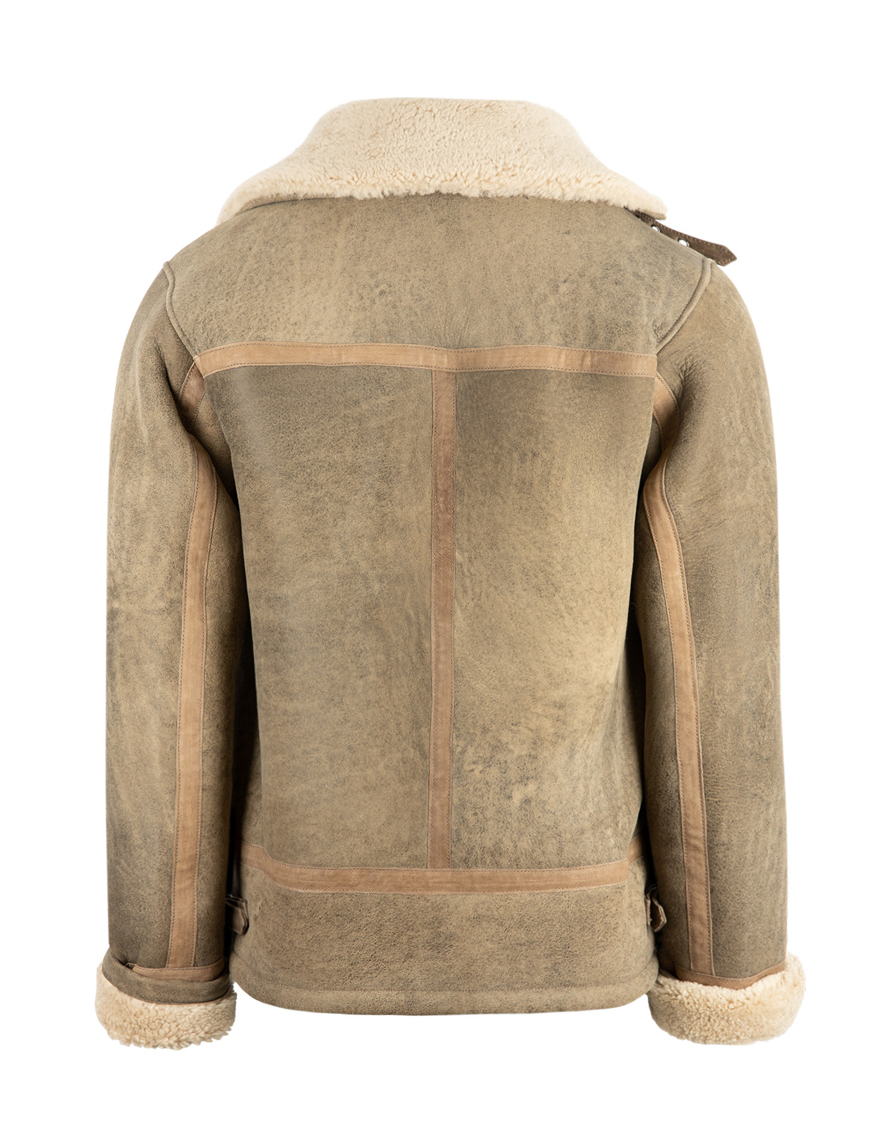 Pilot Shearling Jacka Vintage Grönbeige