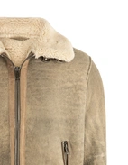 Pilot Shearling Jacka Vintage Grönbeige