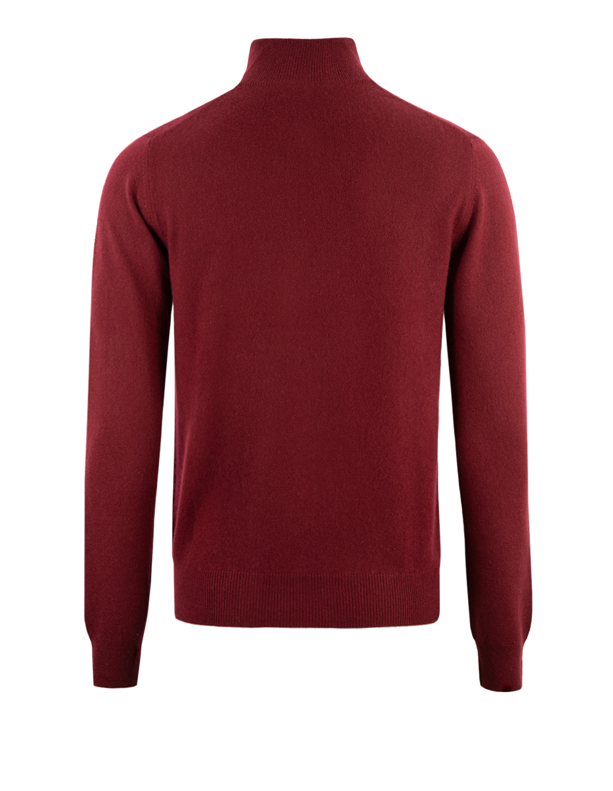 Tröja Zip Cashmere Vinröd