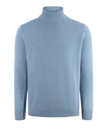 Polotröja Ull/Cashmere Ljusblå