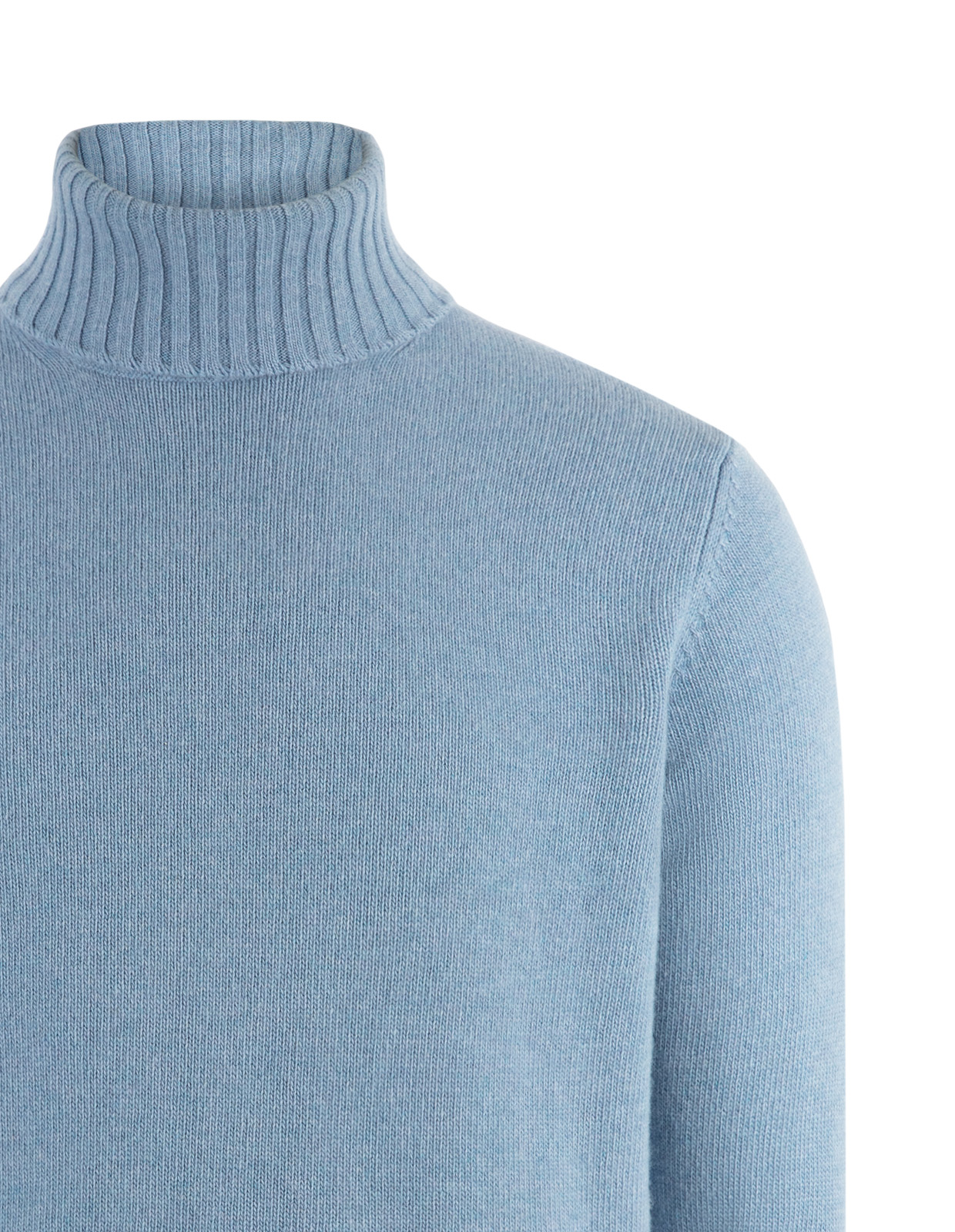 Polotröja Ull/Cashmere Ljusblå