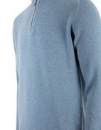 Zip-tröja Ull/Cashmere Ljusblå