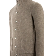 Chunky Cardigan Cashmere Mörkbeige