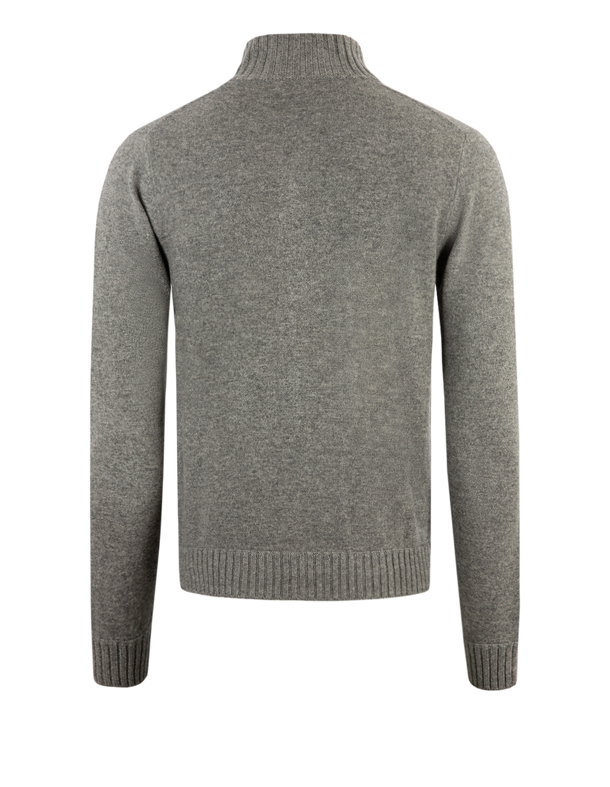 Zip Cardigan Cashmere Melerad Grå