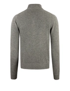 Zip Cardigan Cashmere Melerad Grå