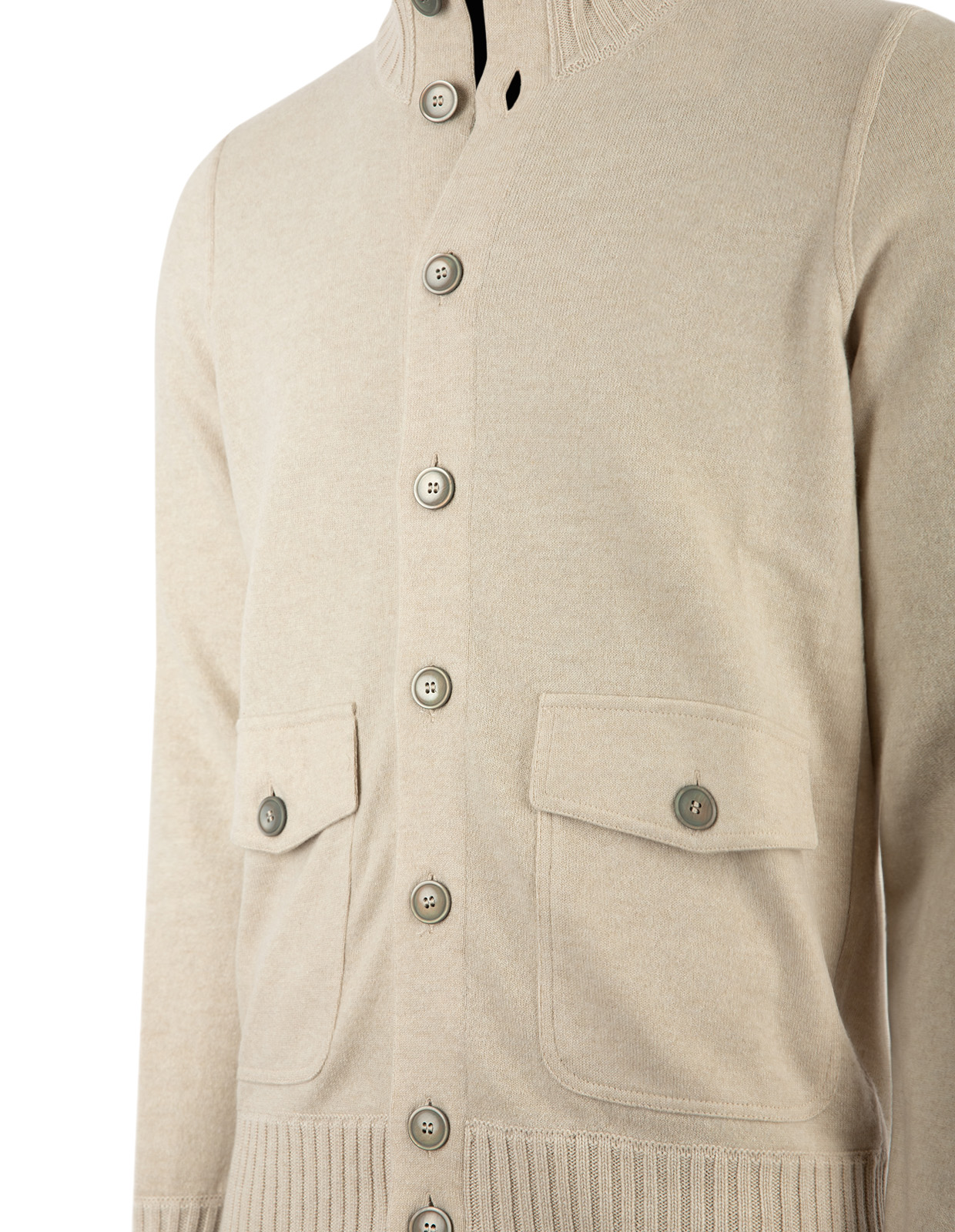 Lumberjacka Stickad Cashmere Ljusbeige