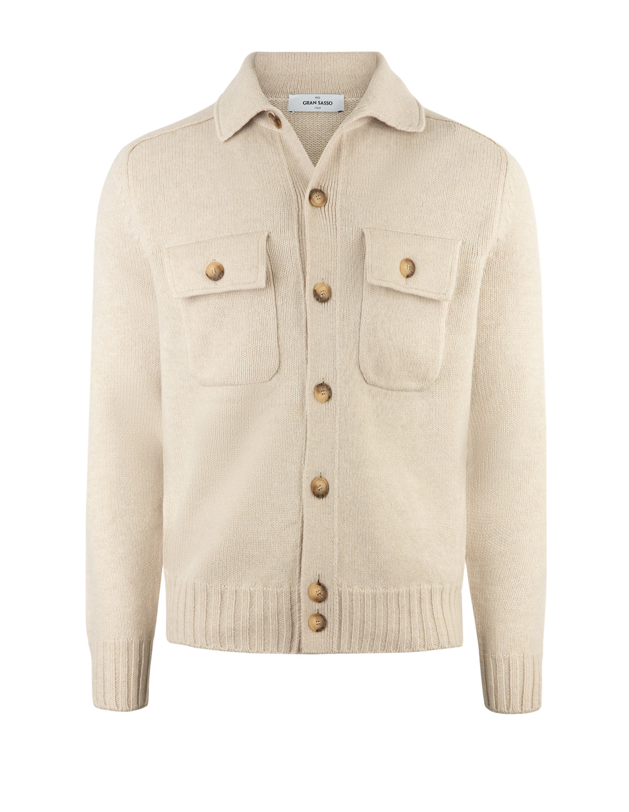 Overshirt Cardigan Super Geelong Ljusbeige