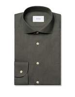 Contemporary Fit Skjorta Bomull Mörkgrön