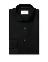 Slim Fit Skjorta Merinoull Svarta