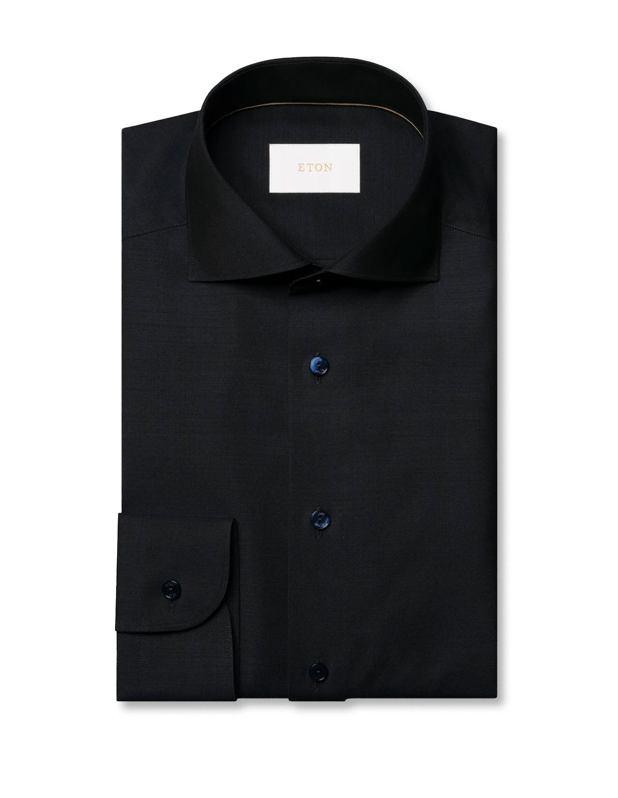Slim Fit Skjorta Merinoull Marinblå