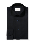 Slim Fit Skjorta Merinoull Marinblå 44