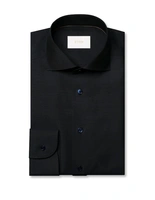 Slim Fit Skjorta Merinoull Marinblå