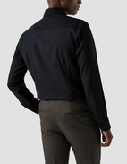 Slim Fit Skjorta Merinoull Marinblå