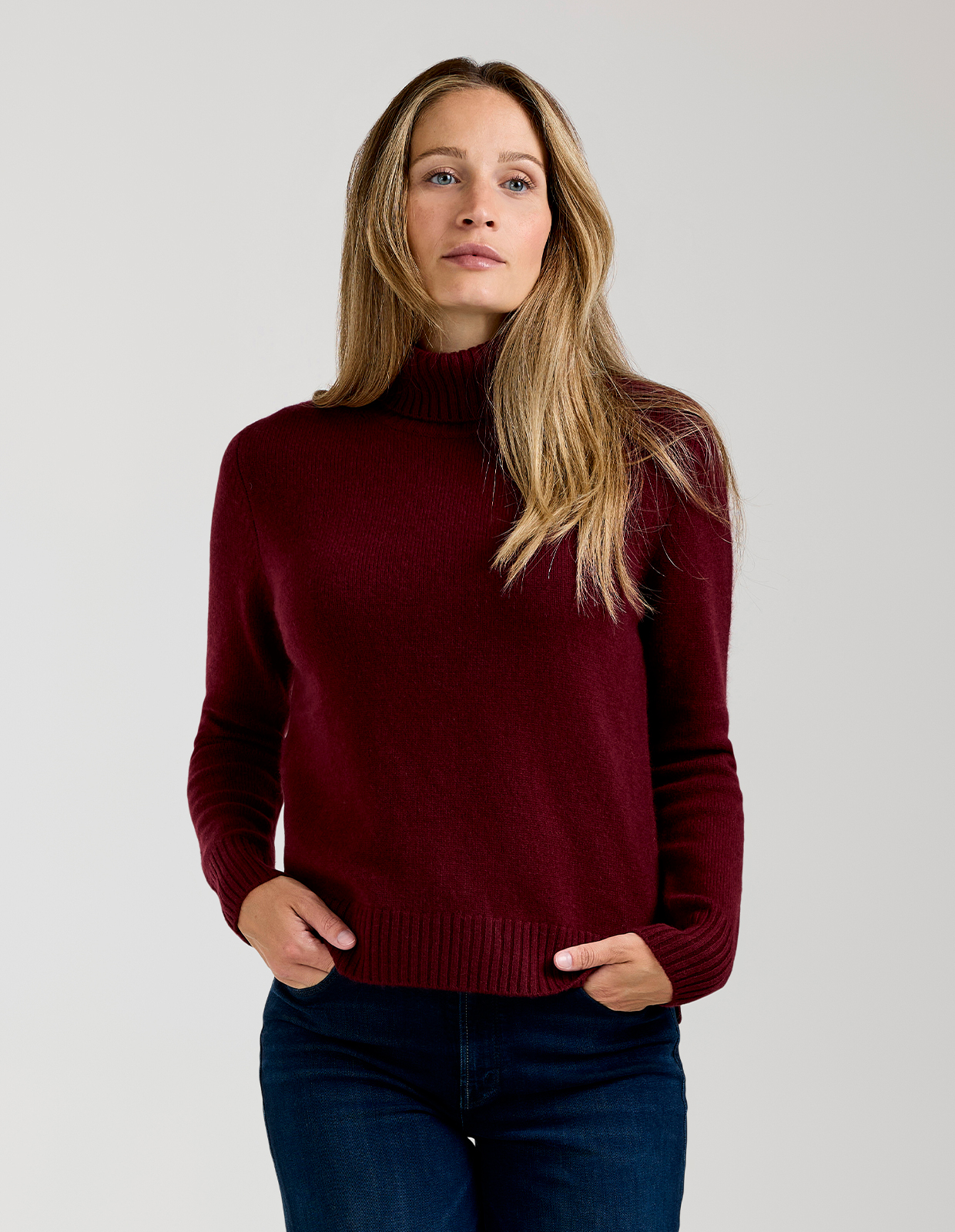 Savanna Polotröja Cashmere Vinröd