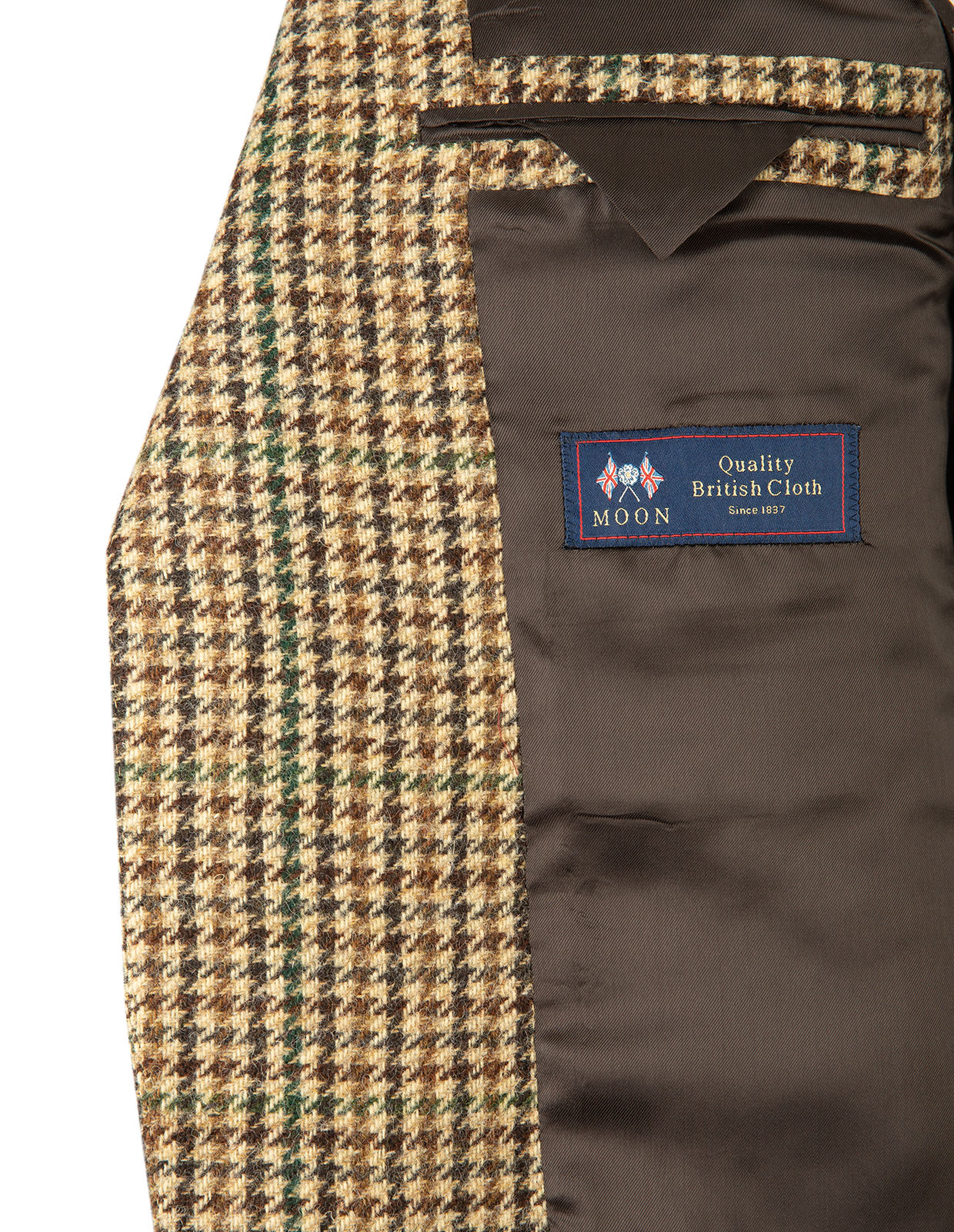 Firenze Blazer Moon Tweed Hundtand Beige/Grön