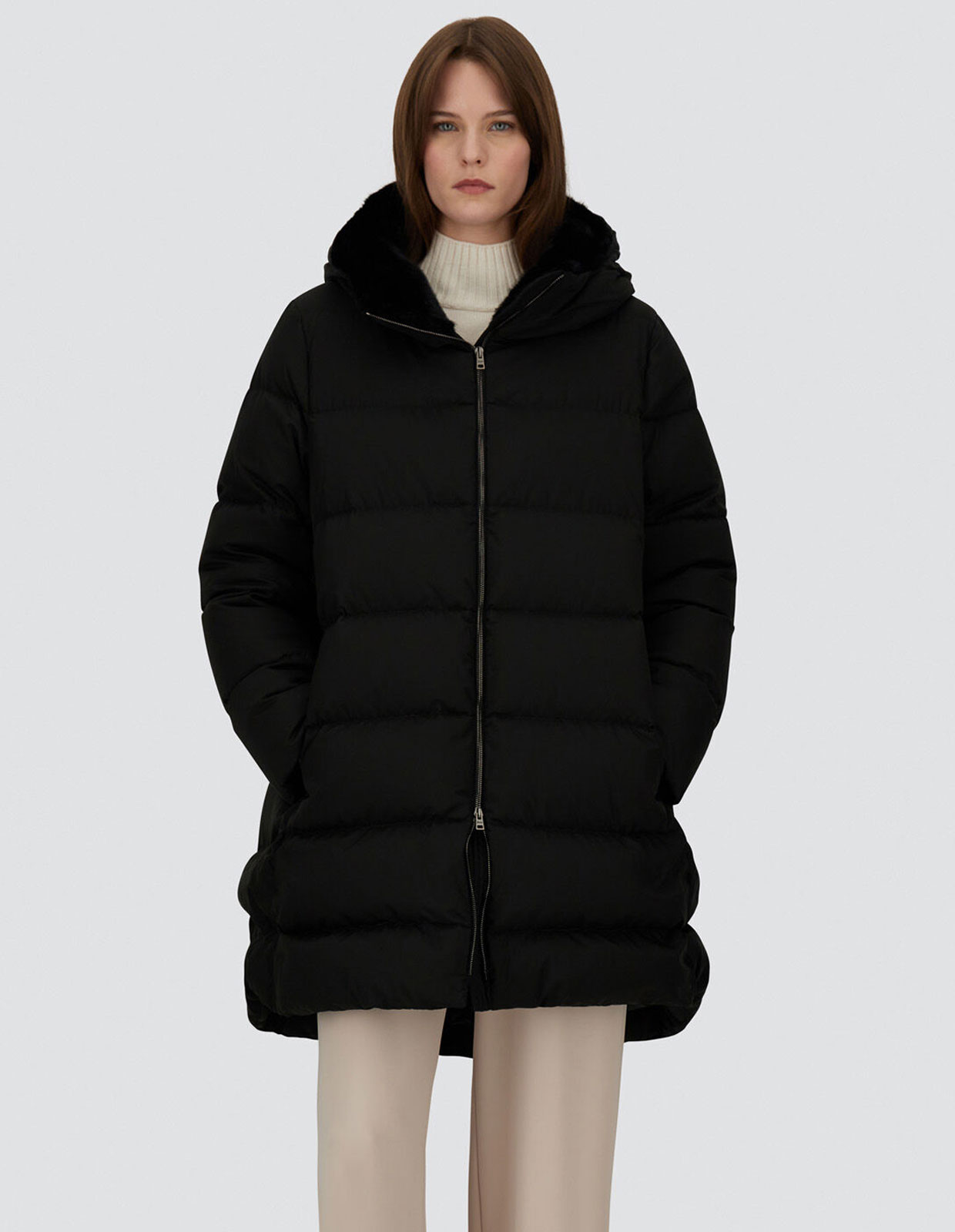 A-line Dunjacka Svart