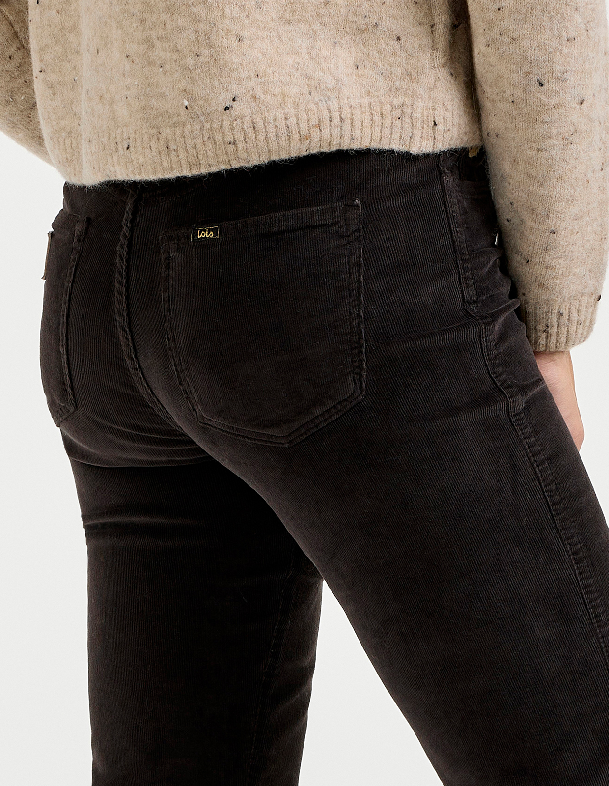 Malena F Byxa Manchester Mörkbrun 27"34