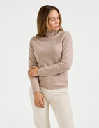 Sabina Polotröja Cashmere Ljusbeige L