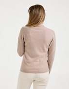 Sabina Polotröja Cashmere Ljusbeige L