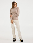 Sabina Polotröja Cashmere Ljusbeige L