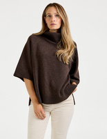 Polo Poncho Tröja Brunmelerad