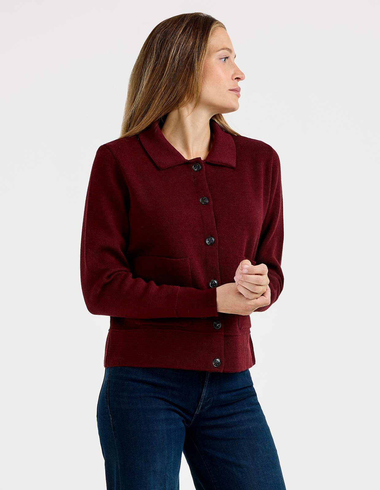 Kaja Cardigan Vinröd