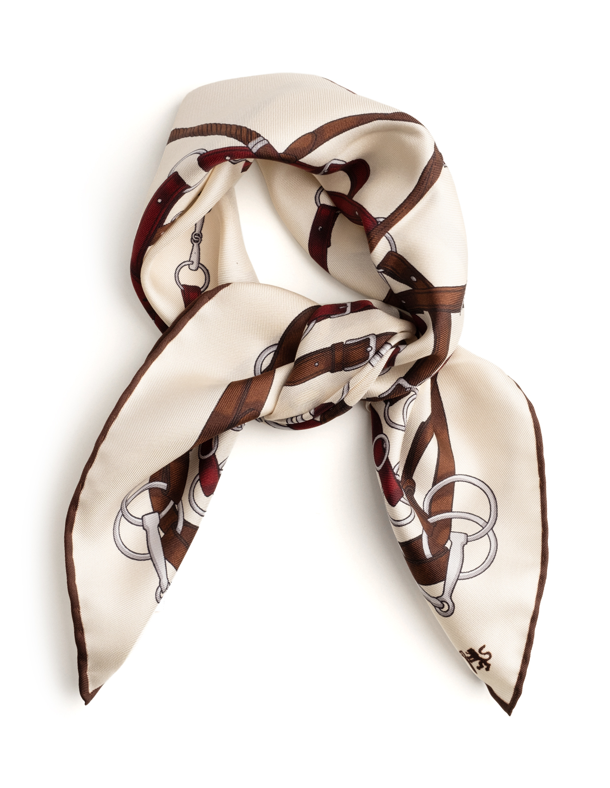 Scarf Siden Vinröd