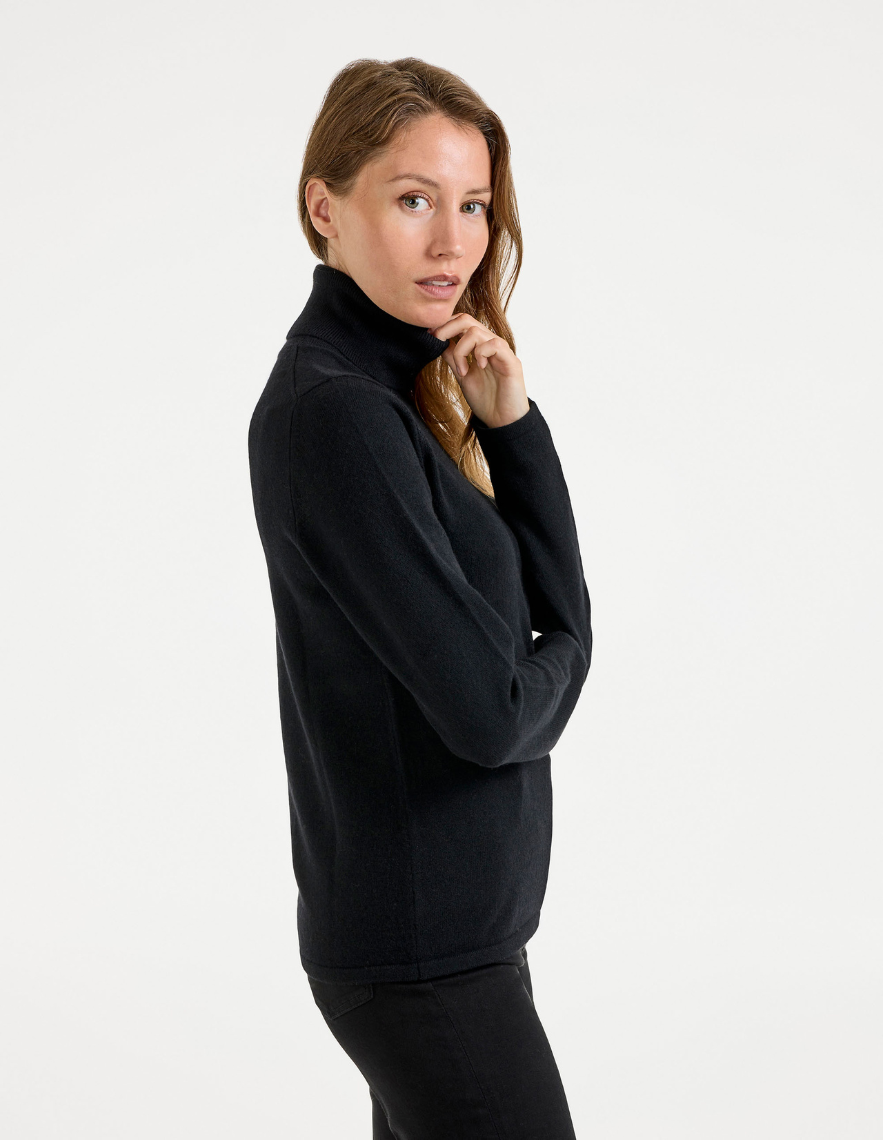 Sabina Polotröja Cashmere Svart XXL