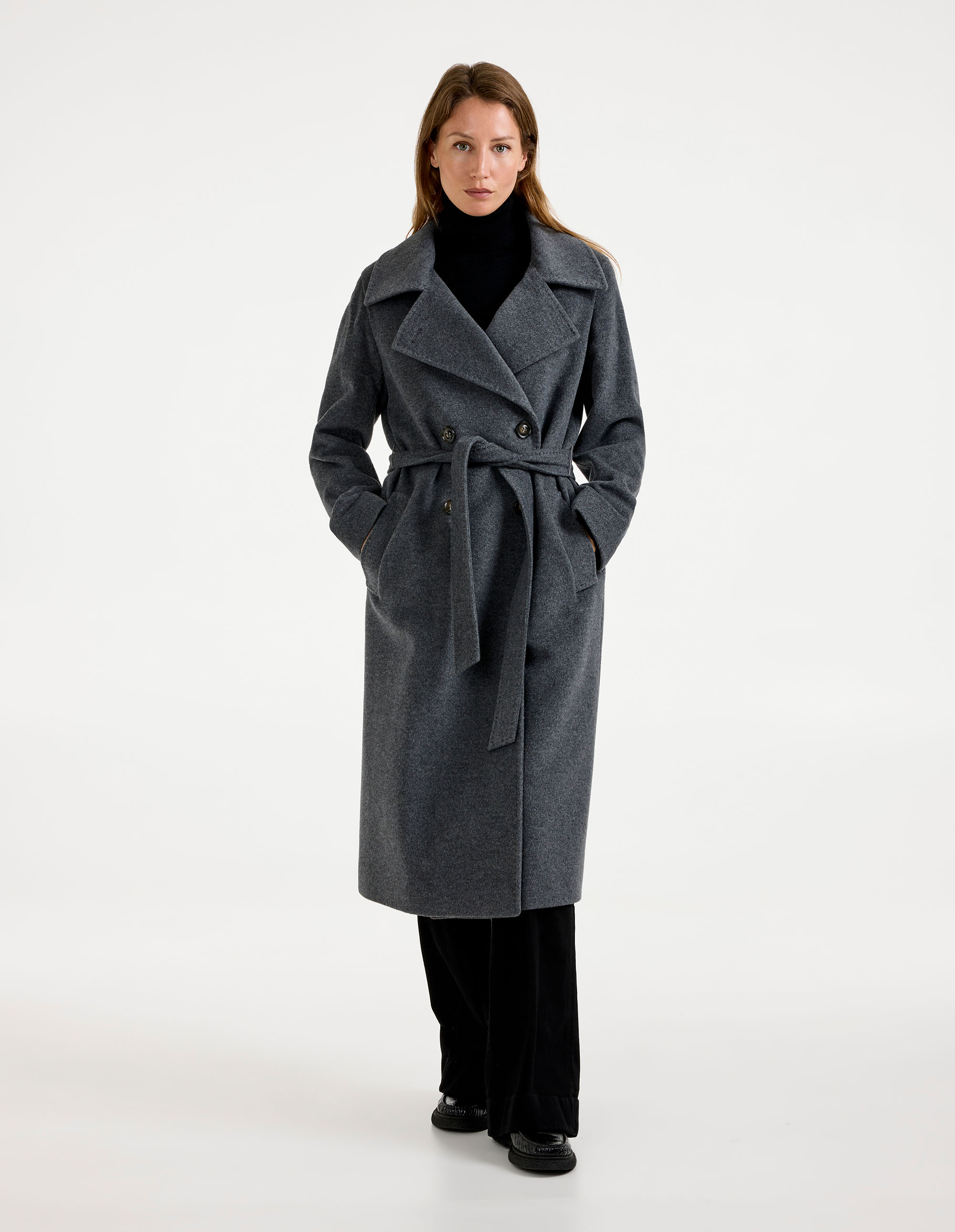 DB Kappa Ull/Cashmere Mörkgrå
