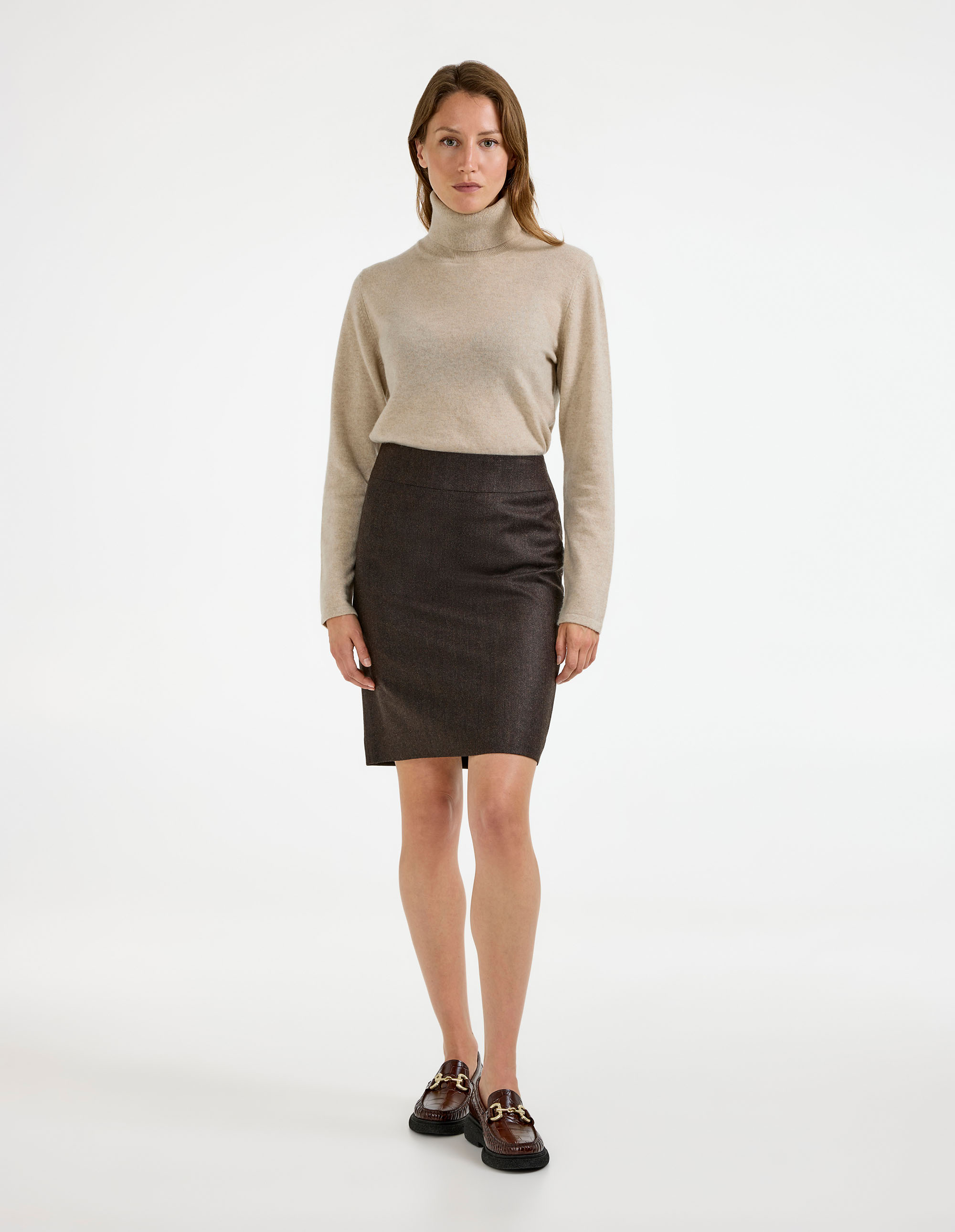 Sivan Kjol Ull Brun/Svart