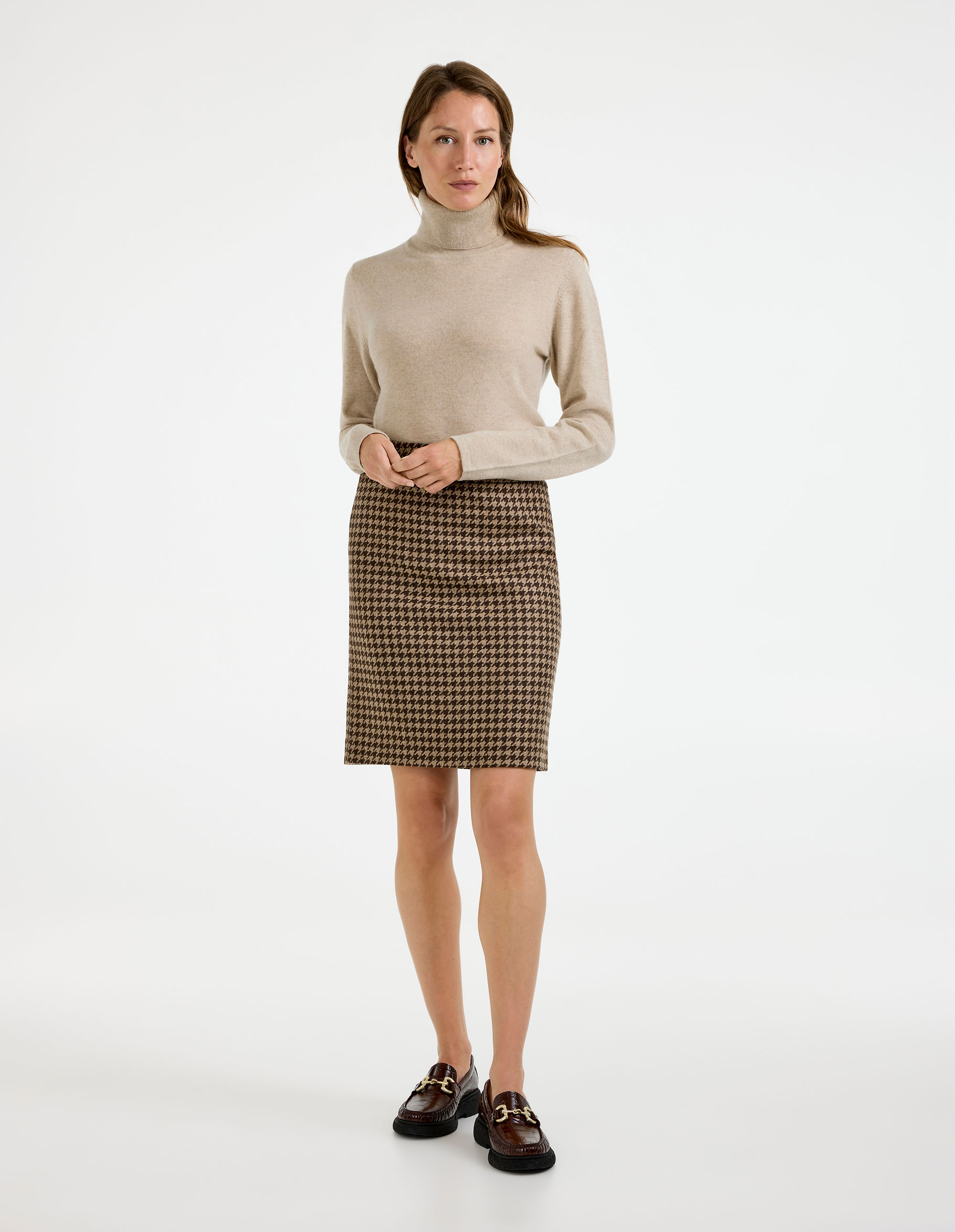Sivan Kjol Ull Brun/Beige