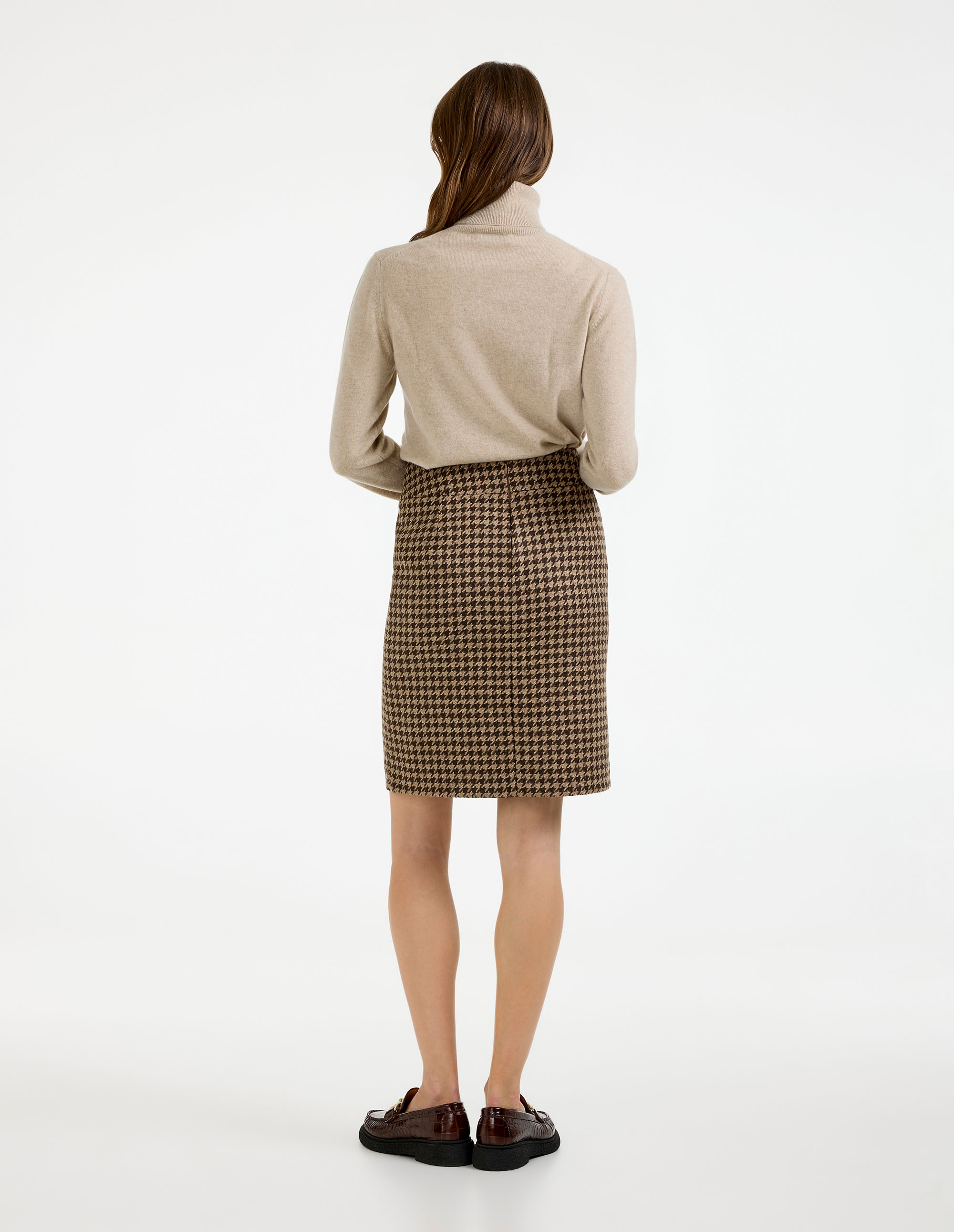 Sivan Kjol Ull Brun/Beige