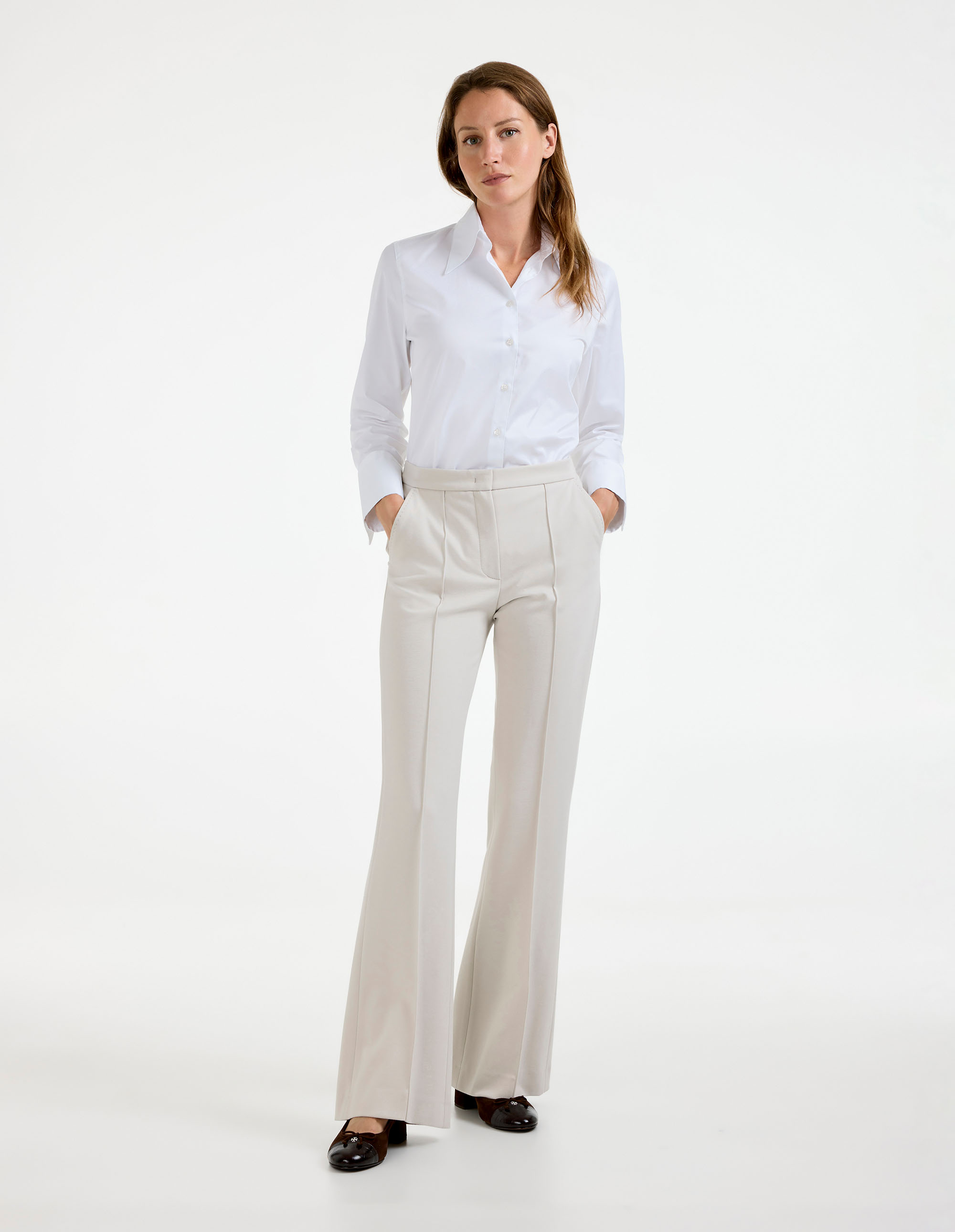 Doro Flared Byxa Beige