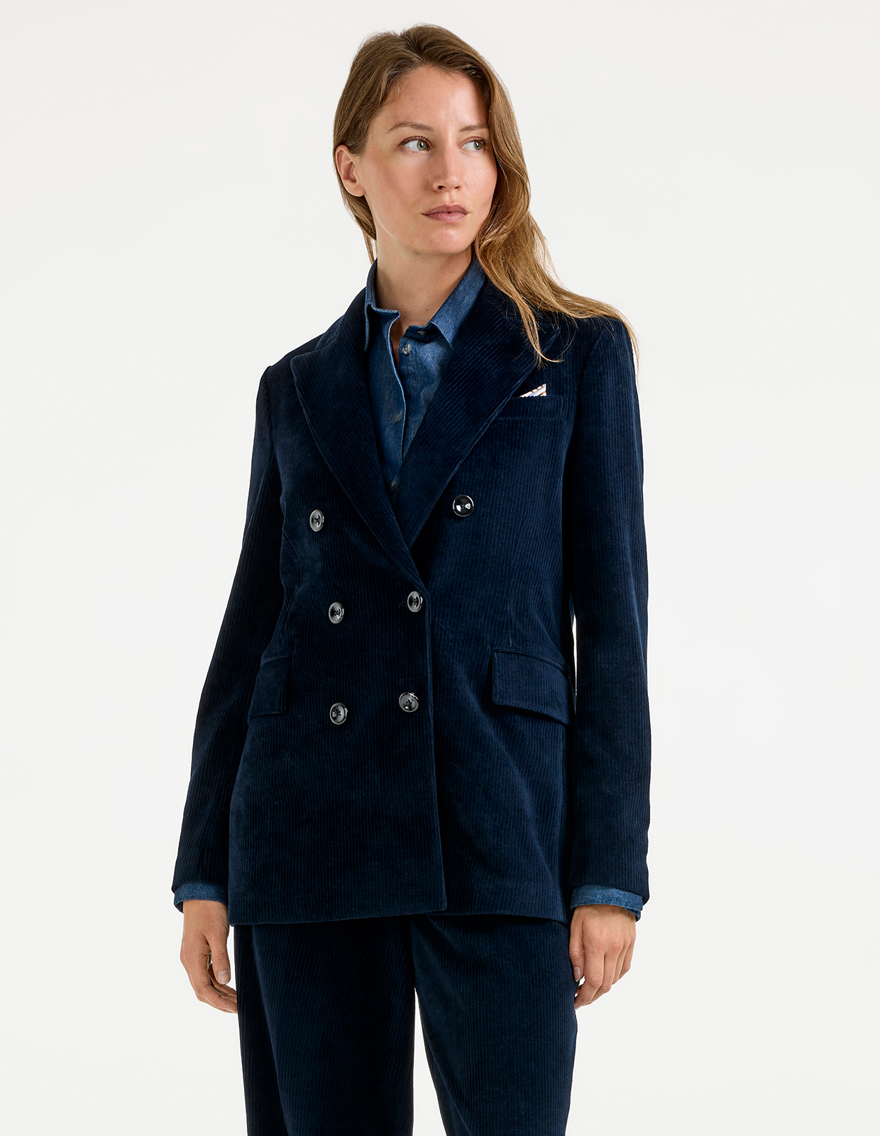 Dubbelknäppt Kavaj Manchester Navy