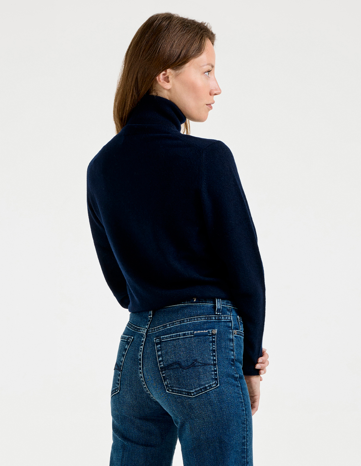 Sabina Polotröja Cashmere Marinblå