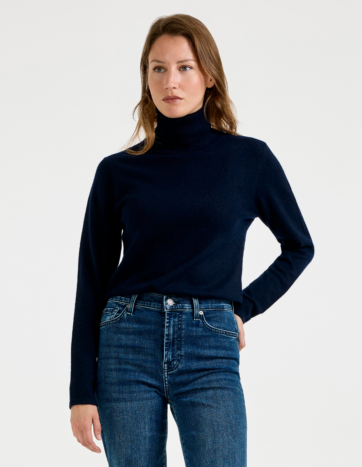 Sabina Polotröja Cashmere Marinblå