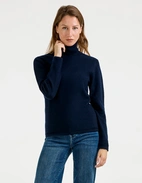 Sabina Polotröja Cashmere Marinblå