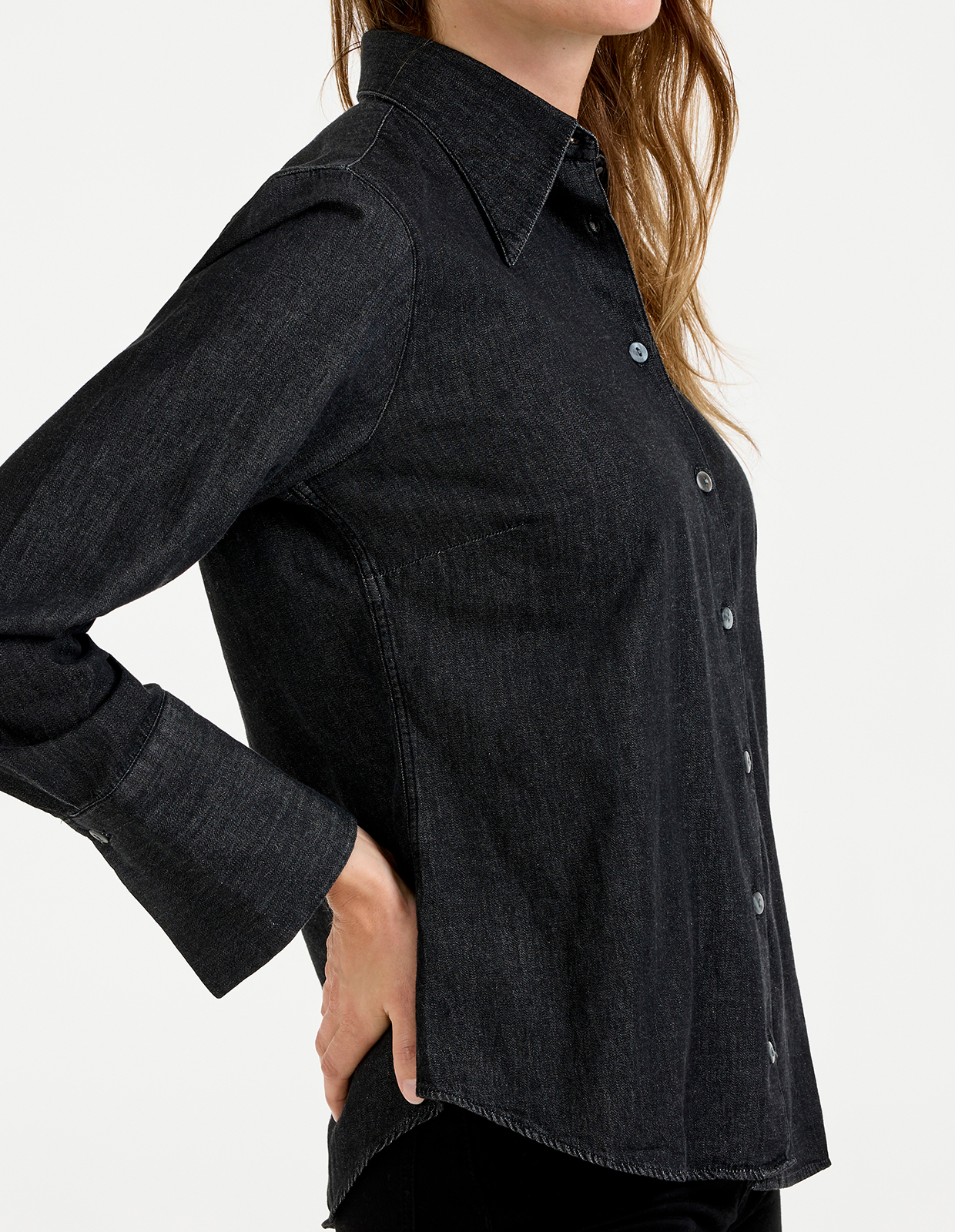 Molly Skjorta Denim Svart