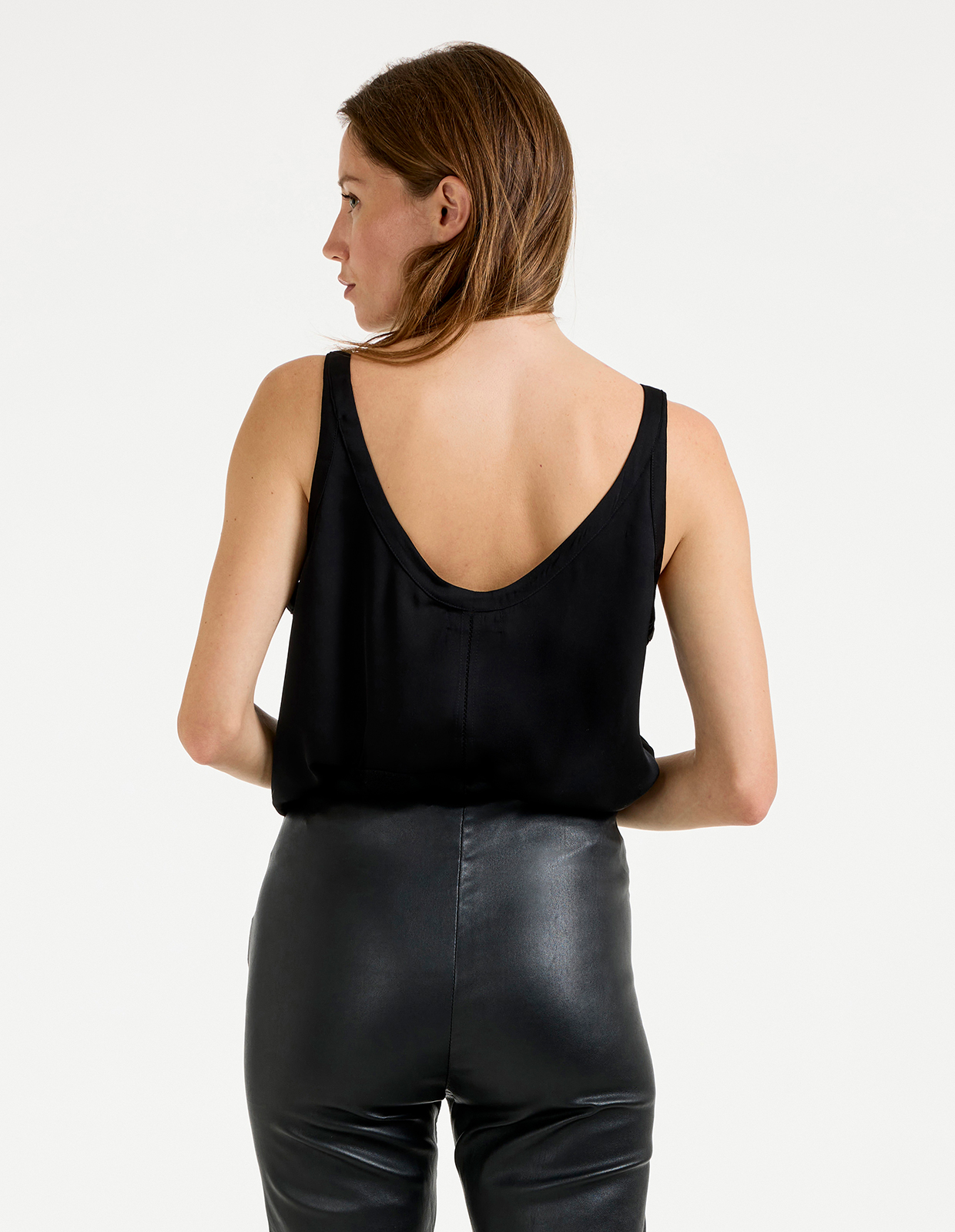 Shin Top Siden Svart