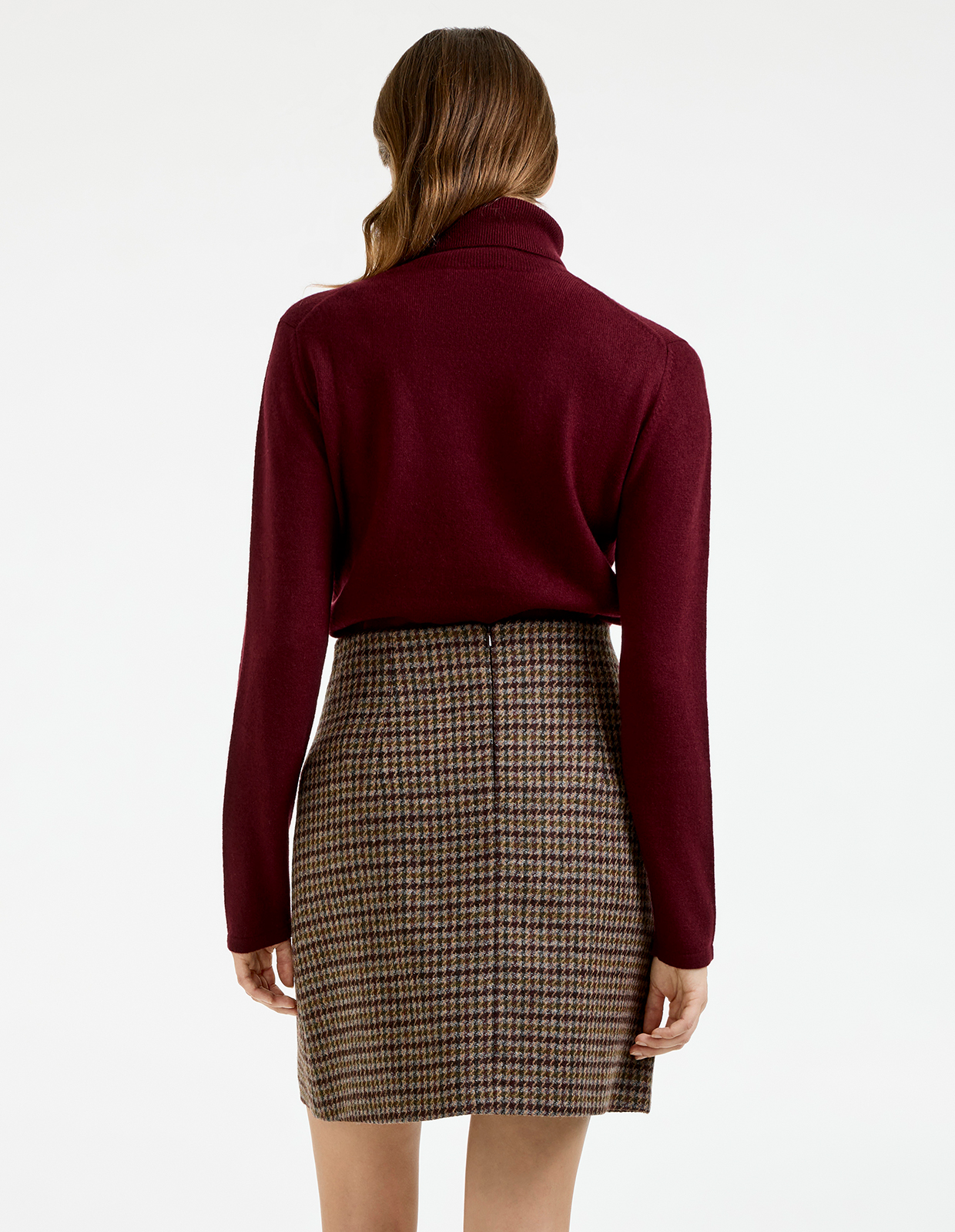 Sabina Polotröja Cashmere Vinröd