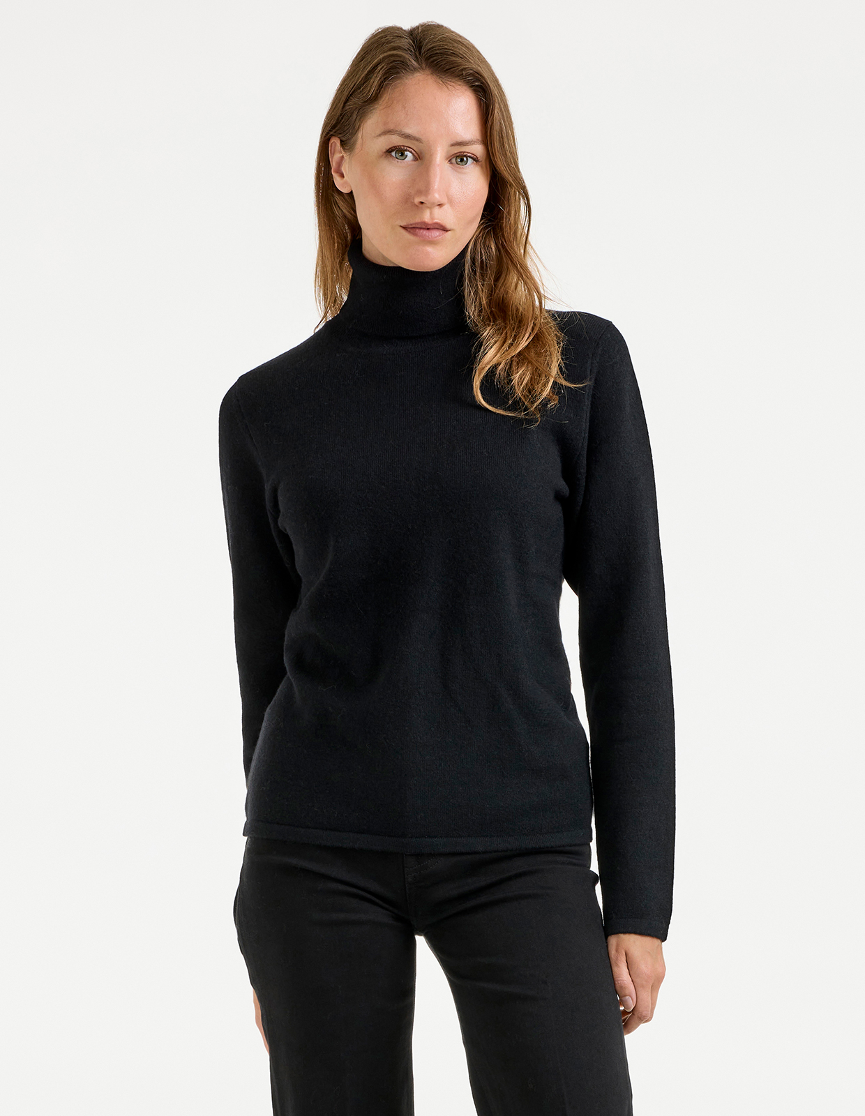 Sabina Polotröja Cashmere Svart XXL