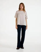 Yoli Blus Siden Ljusbeige XL