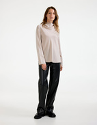 Ayumi Blus Siden Ljusbeige L