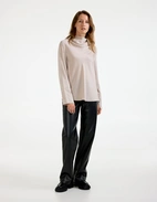 Ayumi Blus Siden Ljusbeige XL