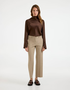 Ayumi Blus Siden Mörkbrun M